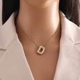 thumbnail image 2 of A Z Bubble Letter Necklace Gold Balloon Initial Necklaces Rhinestone Letter Pendant Necklaces For Women Trendy, 2 of 4