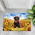 thumbnail image 4 of Vintage Portuguese Water Dog Says Hello Mother's Day Summer Sunflower Field Doormat PWD Portie Fishing Dog Lover Indoor Outdoor Welcome Mat - 12005, 4 of 5