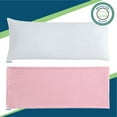 thumbnail image 4 of Your Zone 48" x 20" Ribbed Body Pillow with Removable Cover, Pink, 4 of 10