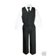 thumbnail image 3 of New 6pc Black Formal Tuxedo Suit + Extra Satin Necktie for Boy Baby Toddler S-20, 3 of 6