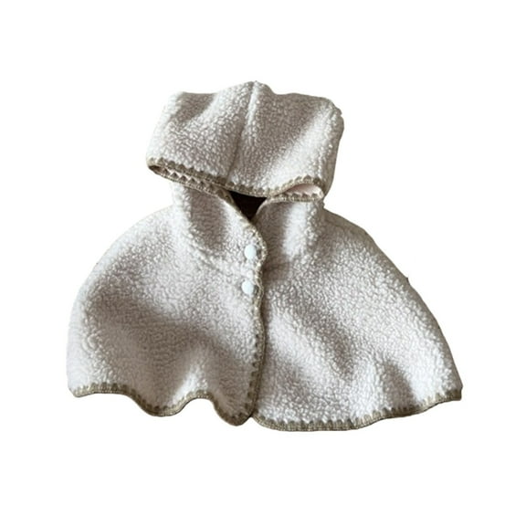 Mercatoo Baby Girls Boys Christmas Cape Hooded Fleece Windproof Lightweight Soft Cloak Winter Warm Fuzzy Button Shawl