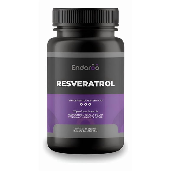 Resveratrol Semilla De Uva Pimienta Negra Vitamina C 60 Caps Sin Sabor
