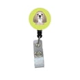 thumbnail image 1 of Checkerboard Lime Green Cocker Spaniel Retractable Badge Reel, 1 of 1