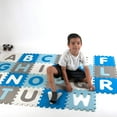 thumbnail image 4 of Tadpoles Soft EVA Foam 36 Piece ABC Playmat Set, Blue/Grey, 74x 74 (36 Sq Feet), 4 of 5