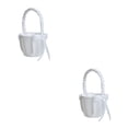 thumbnail image 3 of Moyic Cesta de flores Bowknot Portable Durable Adornos Holder Rústico Elegante Exquisito Accesorio de boda Aniversario 2Conjunto, 3 of 6