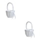 thumbnail image 2 of Cateissary Flower Basket Portable Lightweight Simple Durable Simple Elegant Holder Accessory Wedding Tear Ornaments Resistant Soft 2Conjunto, 2 of 6