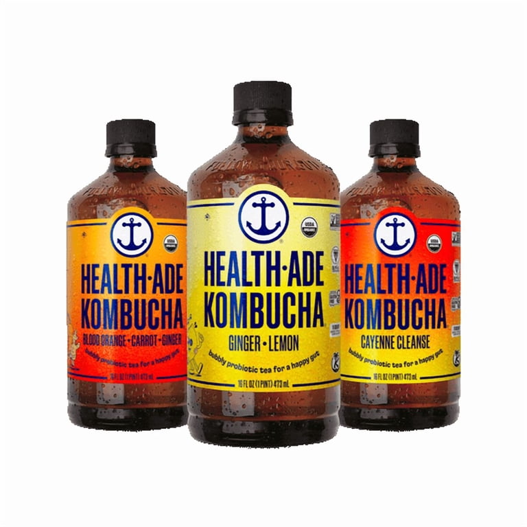 Health-Ade, Kombucha, Ginger Lovers Variety, 12 Pack - Walmart.com