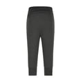 thumbnail image 4 of QASIEATN Women's Pleated Waist Cropped Pants Loose Summer Yoga Fitness Sports Pants Workout Harem Pants, 4 of 4