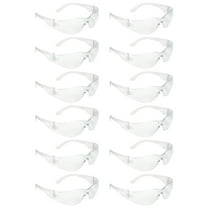 SAFEGEAR Clear Safety Glasses 12-pk. - Scratch Resistant Safety Glasses for Men & Women - ANSI Z87.1 Compliant, UV Protection, Lightweight