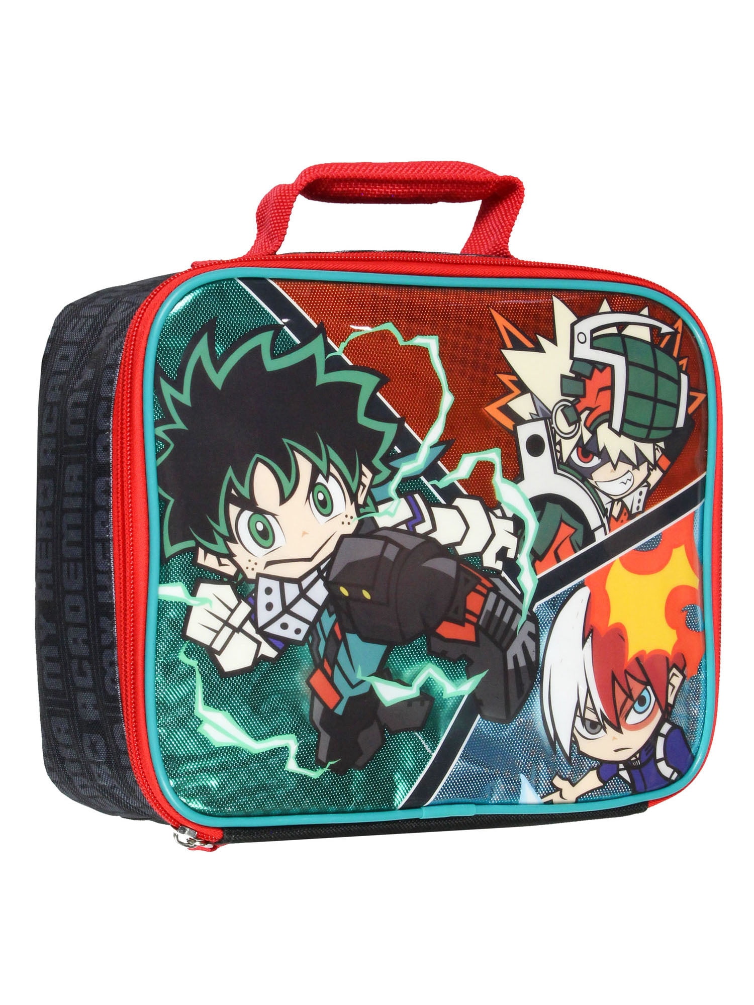 My Hero Academia Lunch Box Chibi Deku Shoto And Bakugo Anime Manga Lunch Bag 10"