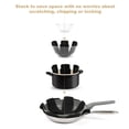 thumbnail image 5 of Aoluguya 12 Pack Felt Pot Pan Protectors Anti-Slip Cookware Separators Dividers for Stacking Storage & Organization 3 Sizes Black, 5 of 7