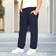 thumbnail image 3 of Cethrio Boys Sweatpants with Pockets, Sports Relaxed Fit Casual Elastic Waist Running Joggers Navy Size 6, 3 of 6
