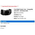 thumbnail image 2 of Front Right Fender Liner - Compatible with 2013 - 2018 Ram 3500 2014 2015 2016 2017, 2 of 2