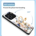 thumbnail image 2 of Floral Series Phone Case for Apple iPhone 17 Pro 6.3" 2025, with Glitter Ring Holder Stand Stylish Cute Cover for Women Girls, 2 of 7