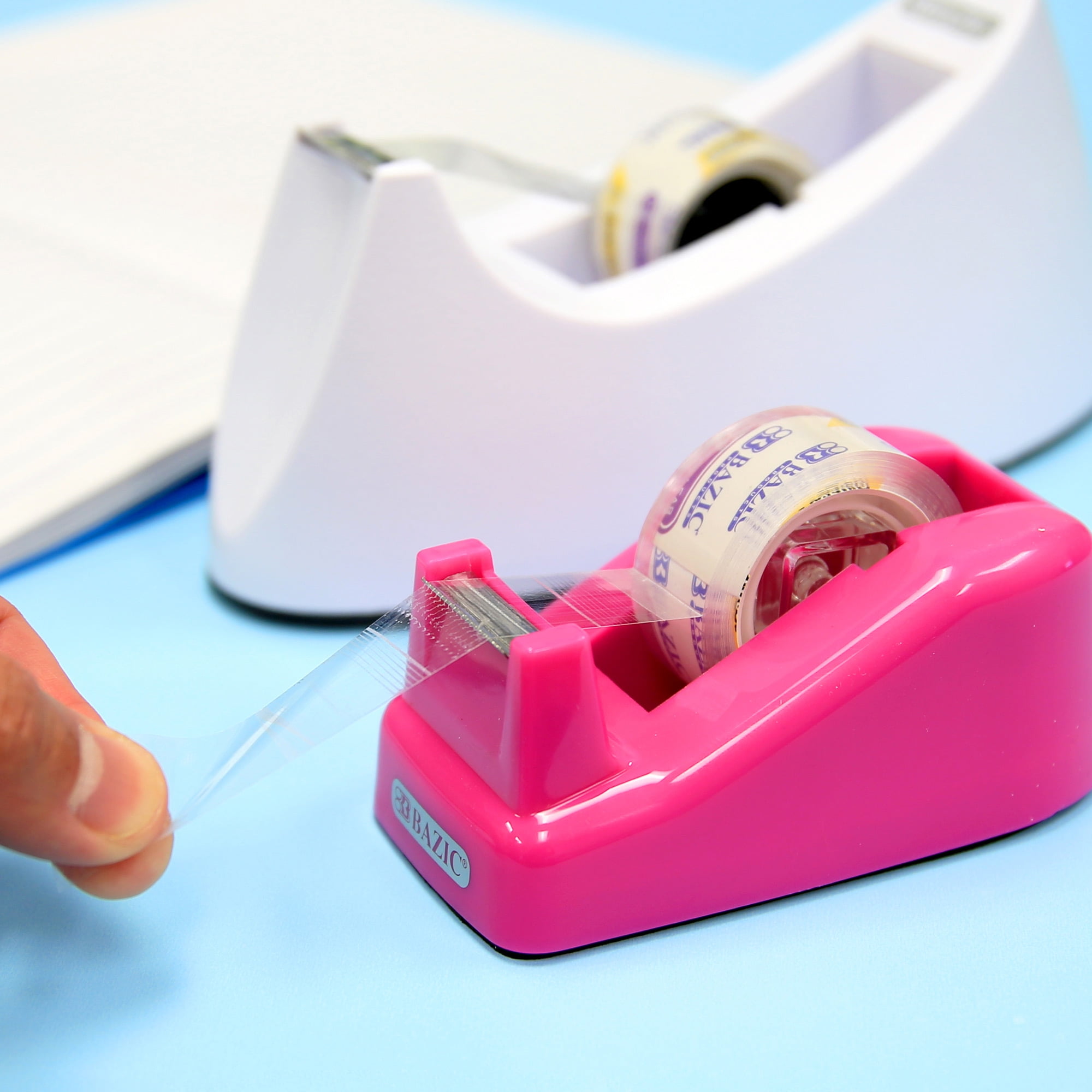 BAZIC Mini Desktop Tape Dispenser w/ Tape Refill, 1" Core Non-Skid Base, 24-Pack