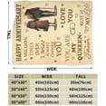 thumbnail image 4 of Happy 50th Wedding Anniversary Throw Blanket Home Decorative Love Blanket for Him Her Regalo Aniversario Couples, 4 of 5