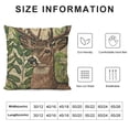 thumbnail image 5 of Qinduosi Vintage AnimalsThrow Pillow Covers Elk Rabbit with Green Plants Cushion Cover Home Decor Square Pillowcase " Set of (Animals), 5 of 5