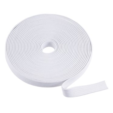 Trimz 6mm X 5m Braided Flat Elastic - White Sewing & Craft Elastic Band