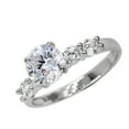 thumbnail image 3 of JewelStop Engagement Ring Cubic Zirconia Engagement Ring 925 Sterling Silver, 3 of 4