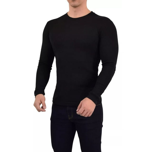 Playera John Leopard Manga Larga Ribbed Muy Ajustada