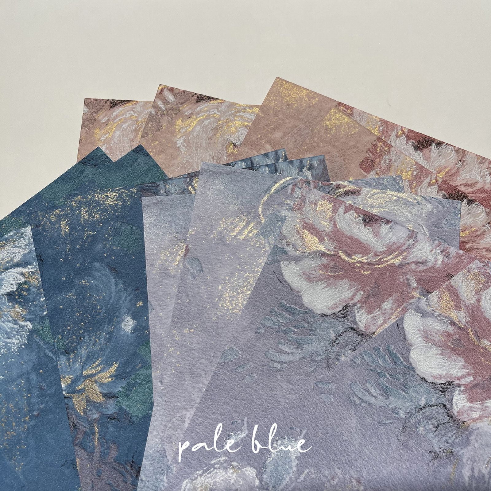 15 Sheets Oil Painting Style Background Paper - A5 Size Junk Journal and Scrapbook DIY Material