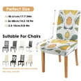thumbnail image 6 of Lemon Dining Chair Covers Set of 4 Stretch Kitchen Chair Slipcovers Bright Yellow Fruit Print Washable Polyester Removable Seat Protector for Fresh Home Decor, 6 of 7