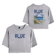 thumbnail image 3 of Yung Kai Merch Blue T-Shirt For Women&Girls Midriff Short Sleeve Summer Clothing Vest Tee, 3 of 5