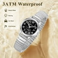 thumbnail image 5 of Watches for Women Easy Reader Analog Ladies Quartz Watches with Stainless Steel Expansion Band, Waterproof Watches Christmas Gift For Women, 5 of 7