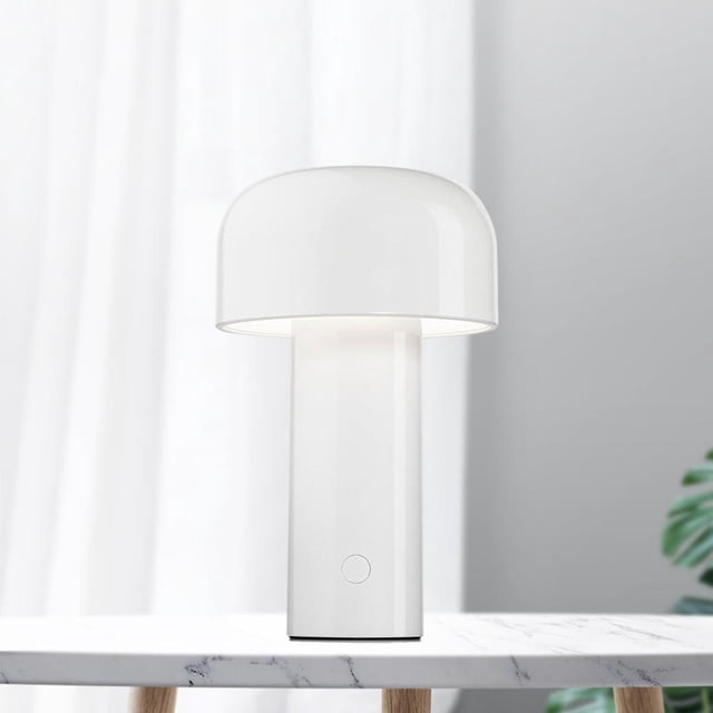 Modern Mushroom Table Lámpara LED Nordic Metal Decoración Puertos USB 1800 MAH ghtlight For me ghtstand de Comedor Oficin Colco Lámpara de hongos