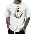 thumbnail image 1 of Blusas y camisas de manga corta y cuello redondo para hombre. Blusas/camisetas de manga corta con cuello redondo y estampado de Halloween para hombre. Blusa para hombre., 1 of 4