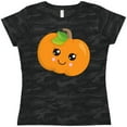 thumbnail image 3 of Inktastic Halloween Pumpkin, Smiling Pumpkin, Trick or Treat Women's T-Shirt, 3 of 5