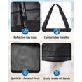 thumbnail image 5 of WANDF LARGE Mesh Beach Bag with 40oz Tumbler Side Pockets, Sand-Falls-Through Toy Mesh Tote Bags for Picnic Travel, Family Pool/Beach Essentials with Waterproof Liner Pocket(Black Upgraded), 5 of 10