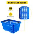 thumbnail image 4 of VEVOR Shopping Basket Store Baskets 16.9" x 11.8" w/ Plastic Handle 12Pcs Blue, 4 of 9