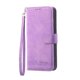 thumbnail image 2 of Funda Tipo Billetera para iPhone 16e Carcasa Abatible con Porta Tarjetas, Bolsillo para Efectivo, Soporte Ajustable, Cierre Magnético y Correa de Muñeca Morado, 2 of 6