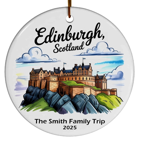 Edinburgh Scotland Christmas Ornament, Collection of City Travel Souvenirs for Family and Friends, Christmas Tree Ornament City Travel, Trips of The Year