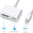 thumbnail image 2 of Adaptador Lightning a HDMI para iPhone iPad iPod, Adaptador AV Digital 1080P Convertidor de Pantalla de sincronización de Audio y Video con Puerto de Carga Lightning, Perfecto para HDTV, Monitor, Proy, 2 of 5