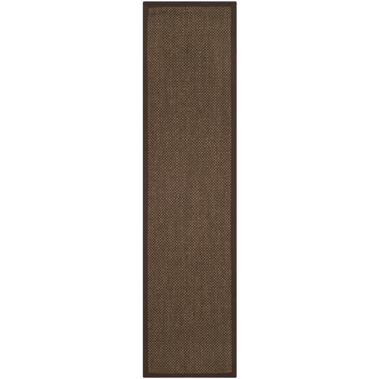 SAFAVIEH Natural Fiber Juniper Border Sisal Runner Rug, Brown, 2'6" x 20'