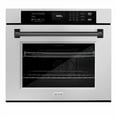 thumbnail image 2 of ZLINE 30 in. Autograph Edition Professional Convection Single Wall Oven with Air Fry and Self Clean in DuraSnow Stainless Steel with Matte Black Handle (WASSZ-30-MB), 2 of 2