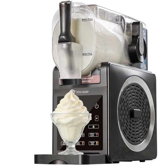 ASTRALSHIP 7-in-1 Slushie Machine & Soft Serve Ice Cream Maker for Home, 85oz Commercial-Grade Compressor Slushy Machine, No Ice Needed, Auto-Clean, Perfect for Margaritas, Milkshakes & Frappes