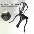 thumbnail image 5 of Outsunny Outdoor Chair Cushions Set of 4, Round Seat Cushions for Dining Chairs Bistro Chairs with Machine Washable Cover, 15" x 15" x 3", Black, 5 of 10