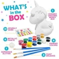 thumbnail image 2 of Regalos originales de papelería para niñas - hucha unicornio para manualidades y pintura - set de manualidades para niñas con pinceles, pinturas, piedras preciosas y pegatinas, 2 of 7