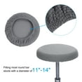 thumbnail image 3 of Unique Bargains Round Bar Stool Covers Washable Elastic Kitchen Living Room Cushion Cover Light Gray, 3 of 7
