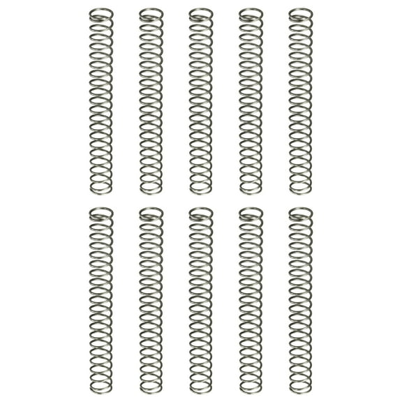 Uxcell 10 Pack Compression Spring, 6mm OD, 0.6mm Wire Size, 50mm Free Length, Spring Steel Construction Extended Mechanical Compression Springs for Shop and Home Repairs, Silver Tone