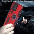 thumbnail image 3 of For Apple iPhone 13 (6.1") Armor Hybrid with Built in 360° Ring Kickstand Shockproof Hard PC, TPU Silicone Bumper Cover ,Xpm Phone Case [ Red ], 3 of 8