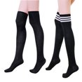 thumbnail image 5 of Minnieouse Calcetín largo Sexy sobre la rodilla medias estilo preppy japonés Lolita señoras niñas calentadores de piernas Leggings negro Type3 NO3, 5 of 5