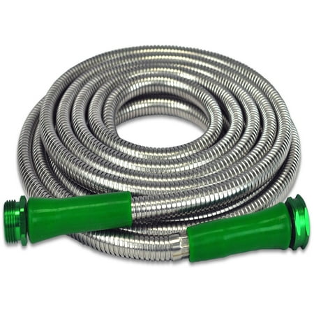 Metal Garden Hose (50'), the Original 304 Stainless Steel (Best Rated Garden Hose)