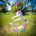 thumbnail image 5 of In the Breeze 9158 — Striped Iridescent Mylar Spin Quartet with Crystal — Colorful Suncatcher Wind Spinner for Yards and Gardens with Plastic Crystal, 5 of 5