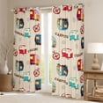 thumbnail image 2 of Erosebridal Camping Adventure Black Out Curtains,Rustic Camper Theme Curtains Pack of 2 (42x63 Each) For Kids, 2 of 7
