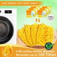 thumbnail image 3 of JUNWELL Reusable Duster Refill Compatible with Swiffer Hand Duster - 360 Heavy Duty Dusters Refills - Microfiber Ceiling Fan Duster for Swiffer Dusters Extended Handle  4 Pack(Handle is N, 3 of 6