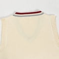 thumbnail image 2 of Mens Fashion Thick V-Neck Sleeveless Vest Sweater School Uniform Knitting Tops, 2 of 11